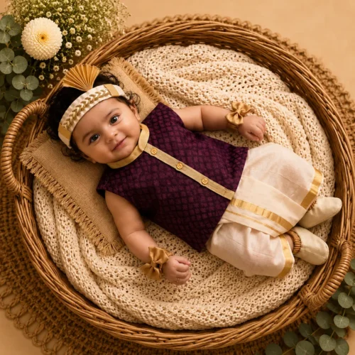 NOOLUKETTU SHIRT & DHOTHI-KASAVU B10 VIOLET
