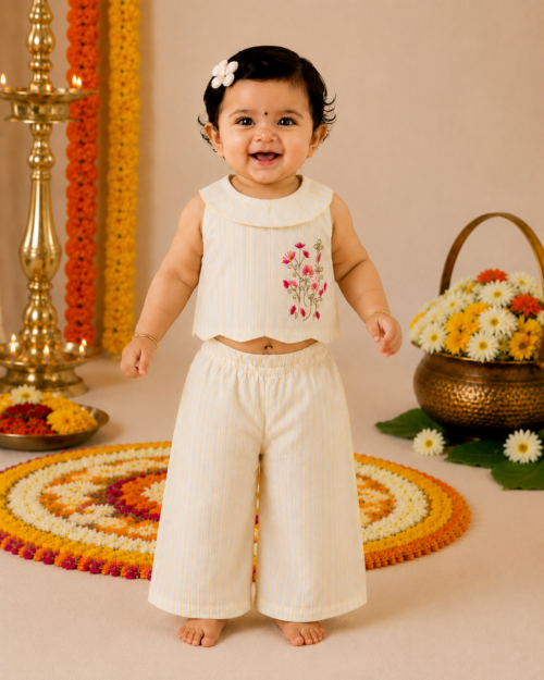 PREMIUM BABY GIRL ONAM OUTFIT-"LYRA"👧🌸