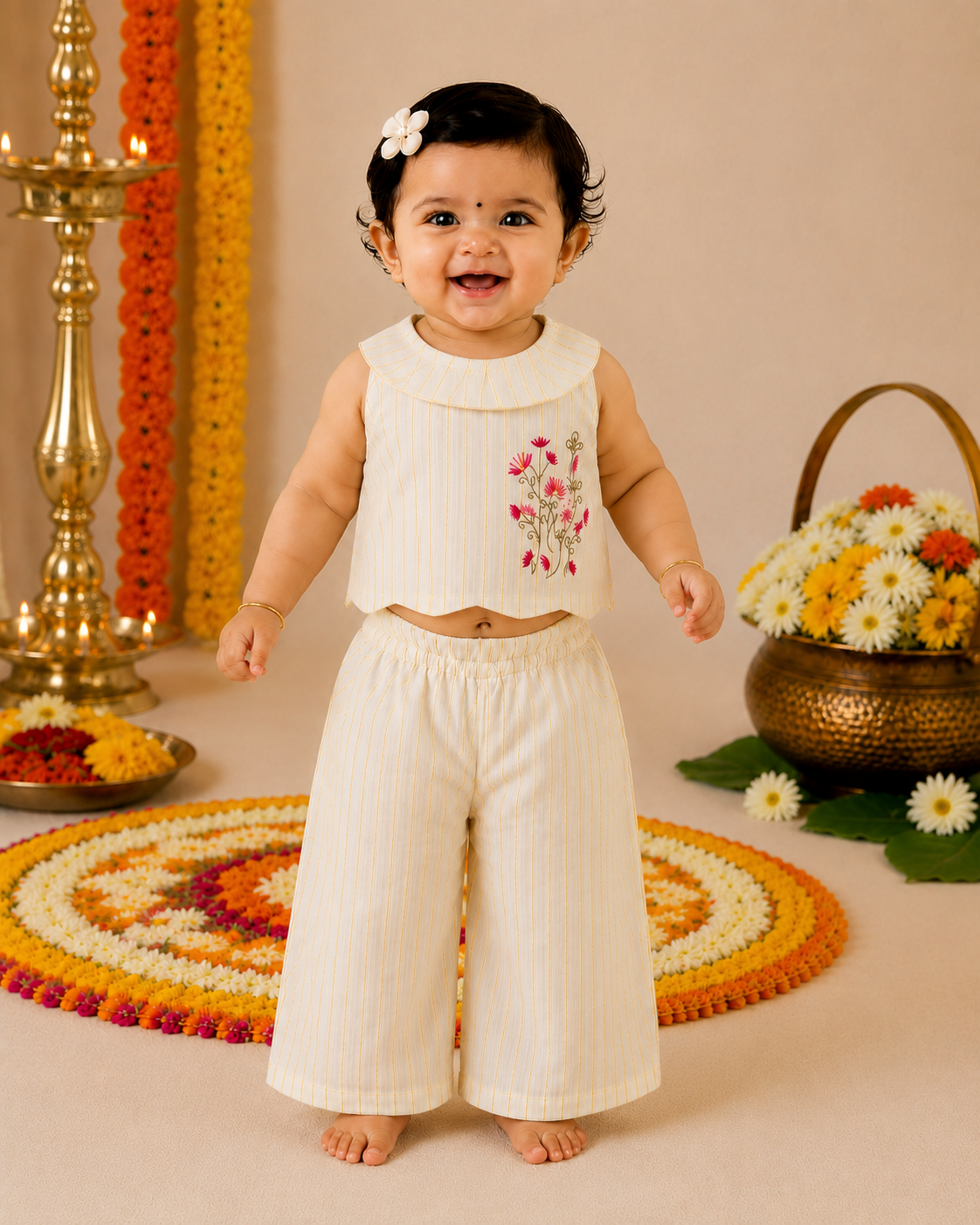 PREMIUM BABY GIRL ONAM OUTFIT-"LYRA"π§πΈ