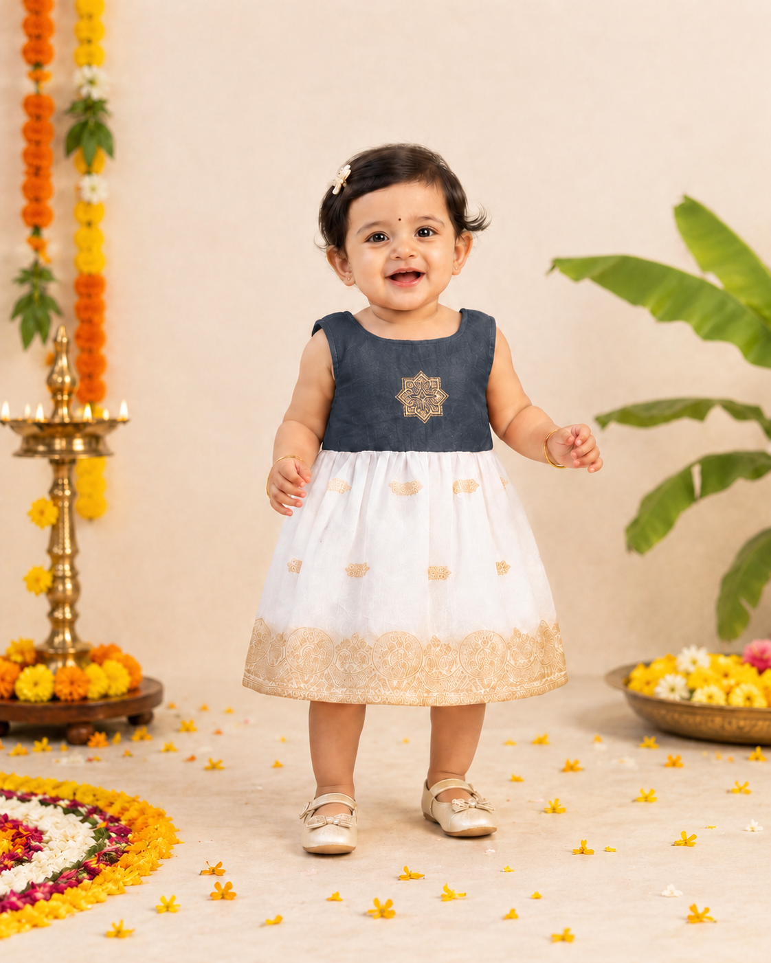 PREMIUM BABY GIRL ONAM OUTFIT-"NITHARA"π§πΈ