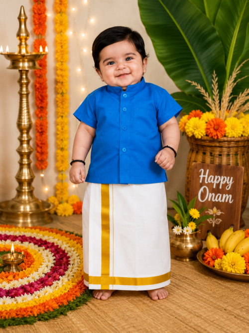 PREMIUM BABY BOY ONAM OUTFIT- "AARAV"👶👑