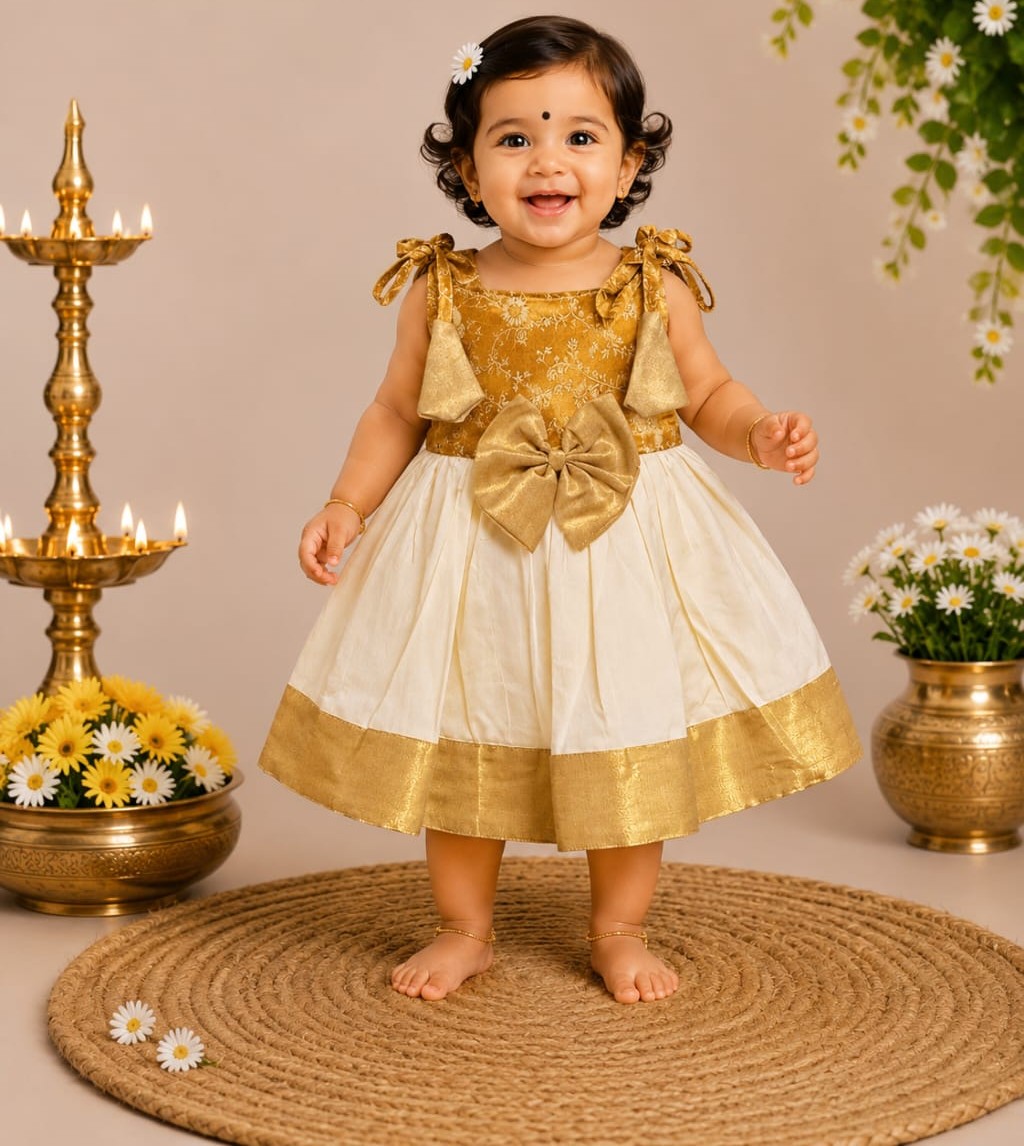 PREMIUM BABY GIRL SLEEVELESS KNOT FROCK-"THARA"π§πΈ