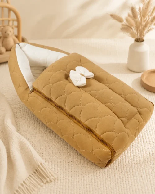 COZY QUILTED BABY CARRY BED-BEIGE 🧸🤎