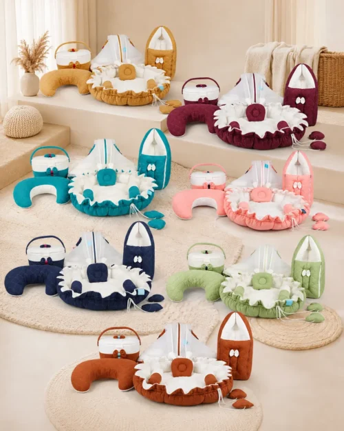 PREMIUM NEWBORN BABY BEDDING 5PC SET👶✨☁️
