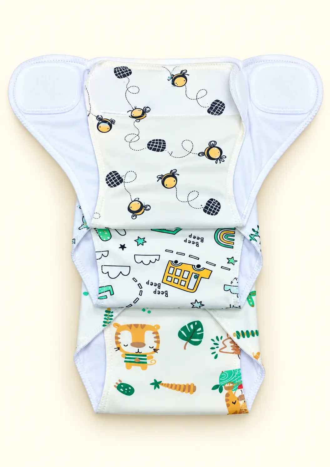 HOSIERY COTTON 3-PIECE PADDED VELCRO NAPPY SET β COLOR πΌβοΈπ€ - Image 5