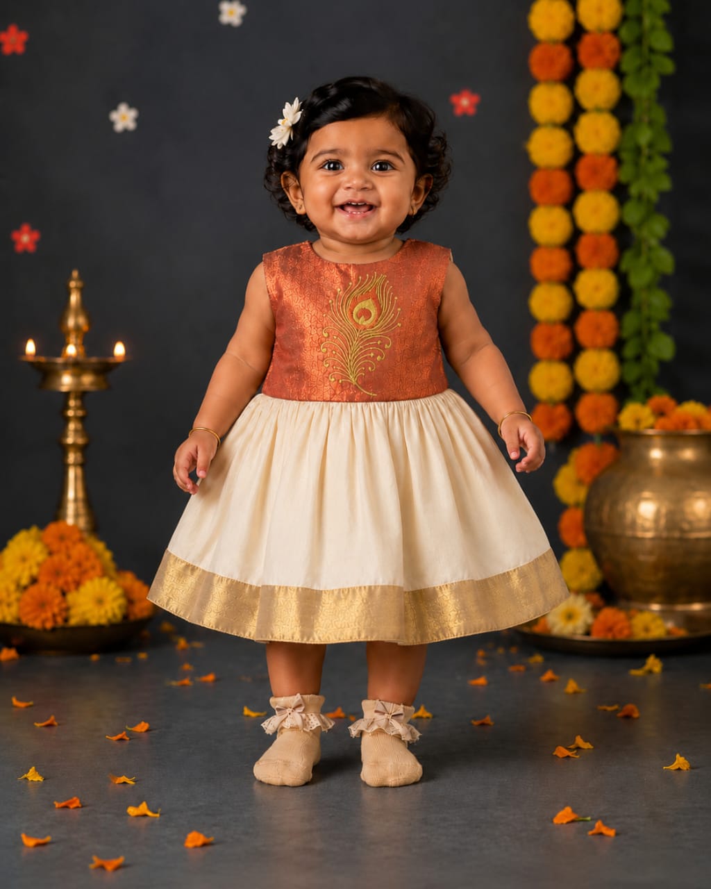 PREMIUM EMBROIDERY BABY FROCK- "AIRA"π§πΈ