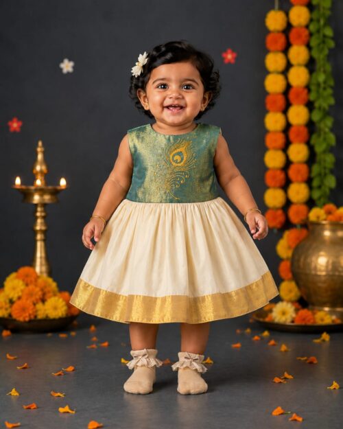 PREMIUM EMBROIDERY BABY FROCK- "AIRA"👧🌸