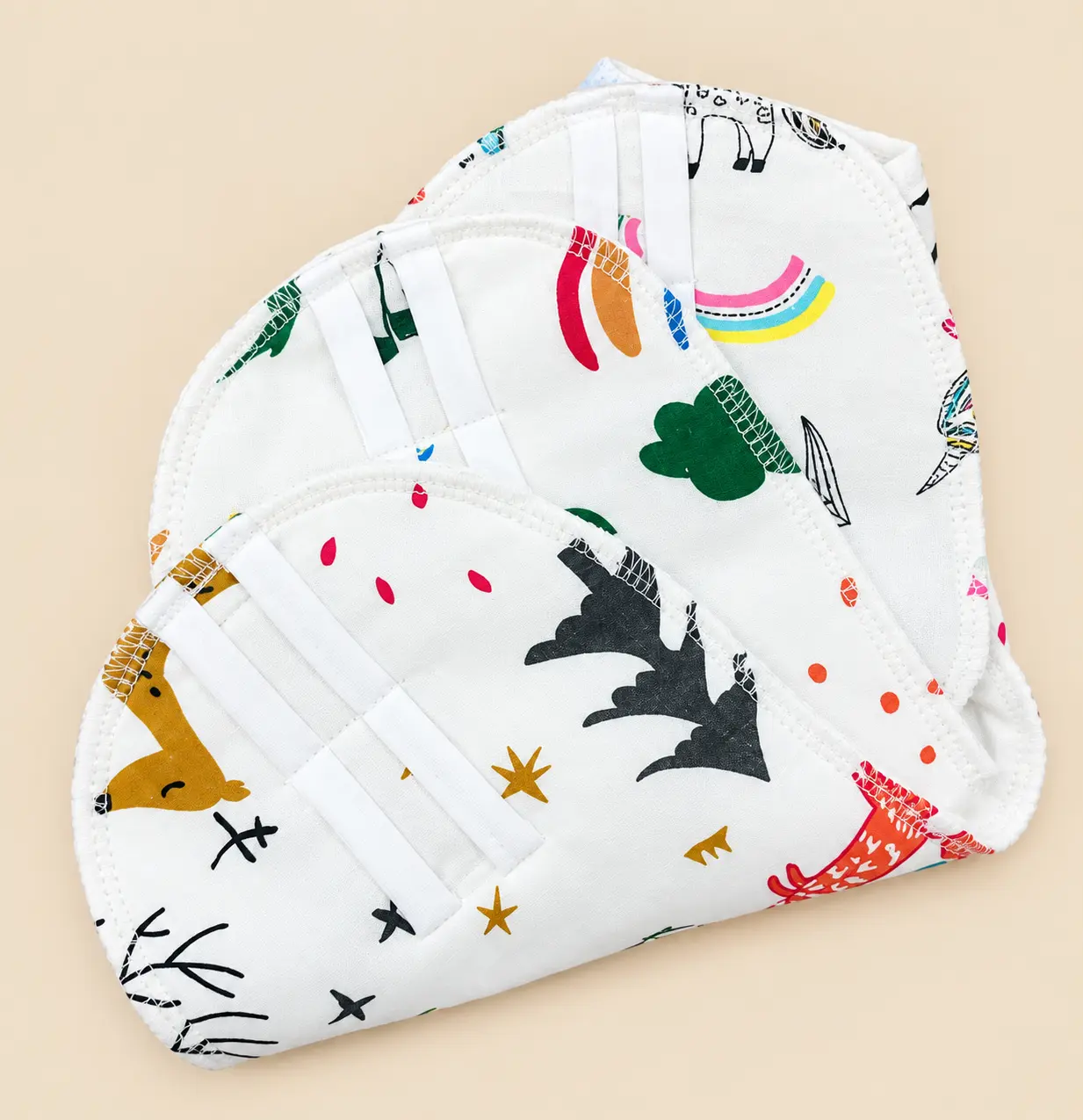 MUSLIN 3-PIECE PADDED NAPPY SET β WHITE πΌβοΈπ€ - Image 10