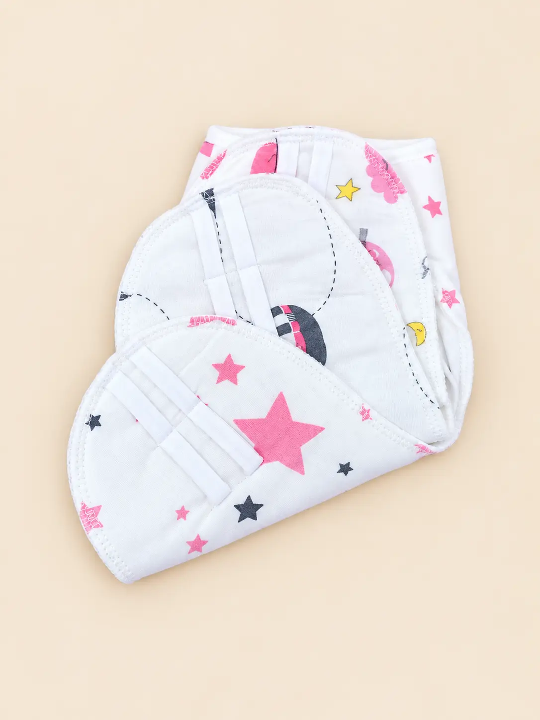 MUSLIN 3-PIECE PADDED NAPPY SET β WHITE πΌβοΈπ€ - Image 9