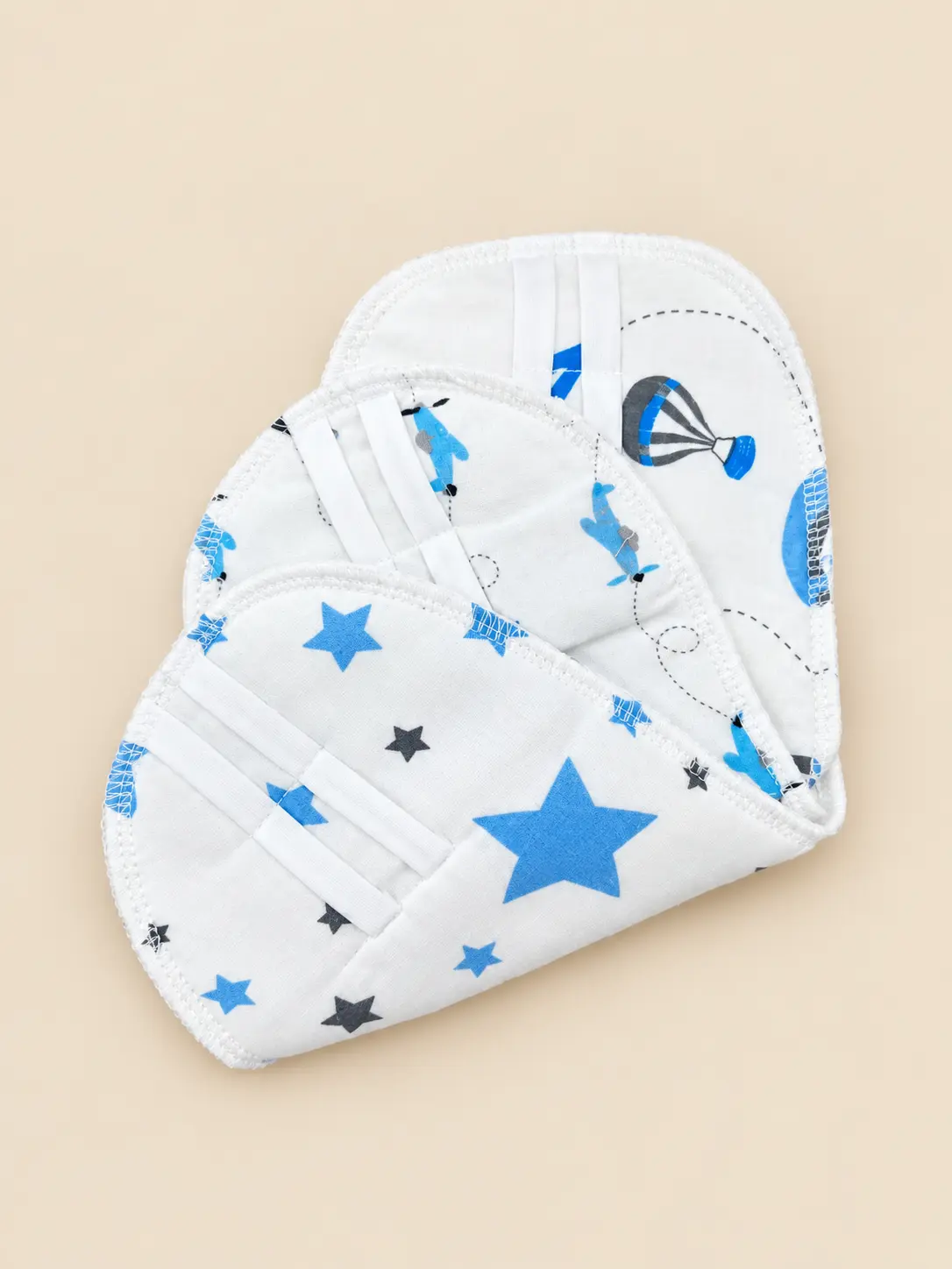 MUSLIN 3-PIECE PADDED NAPPY SET β WHITE πΌβοΈπ€ - Image 8