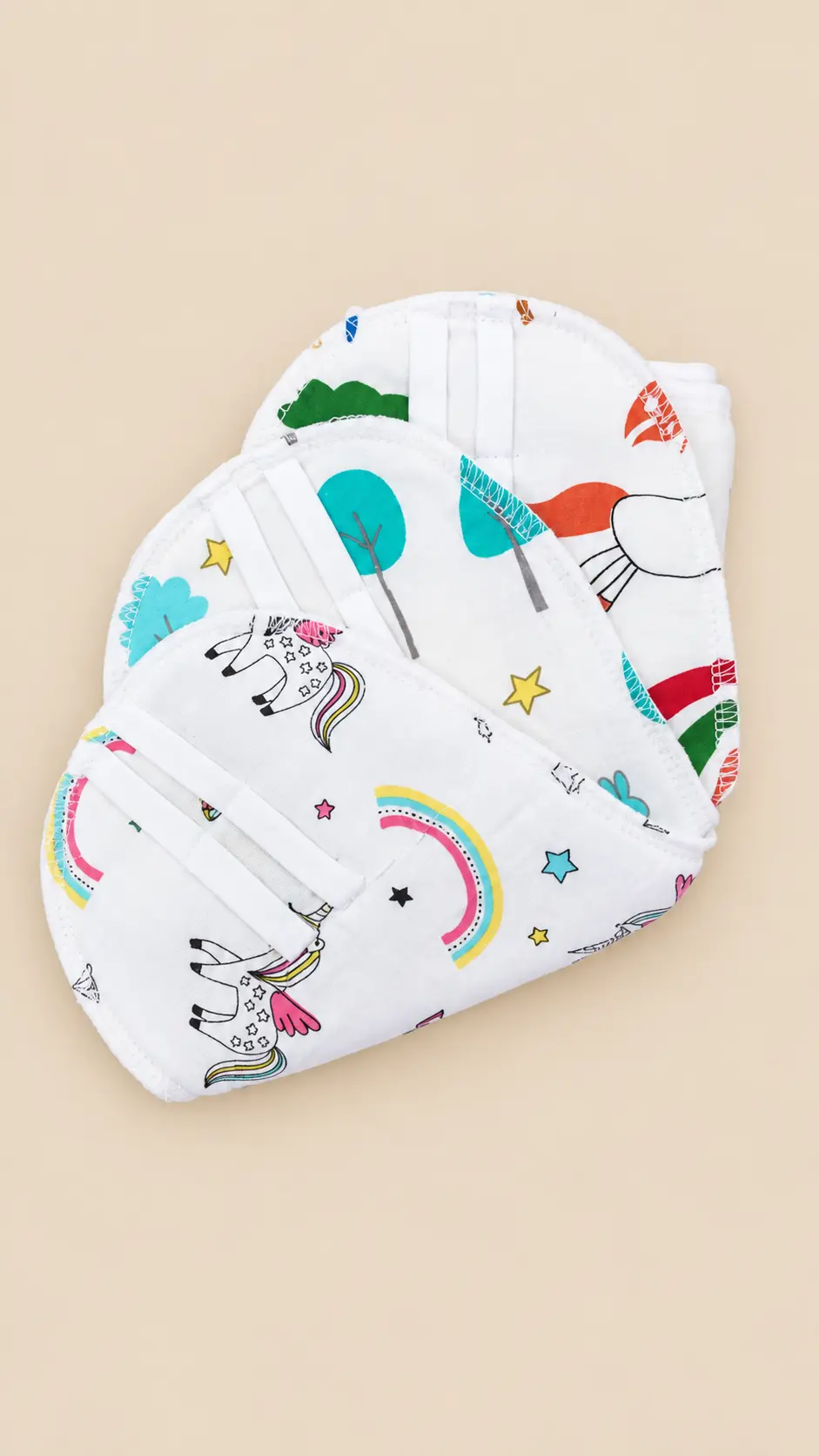 MUSLIN 3-PIECE PADDED NAPPY SET β WHITE πΌβοΈπ€ - Image 6
