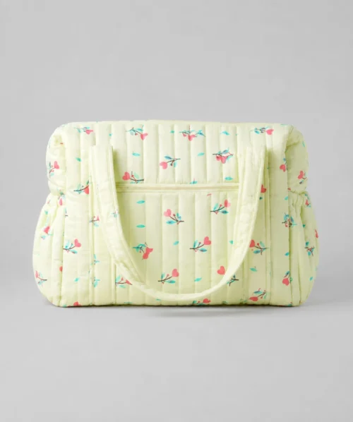MUSLIN DIAPER BAG - Lime Cream Anthurium