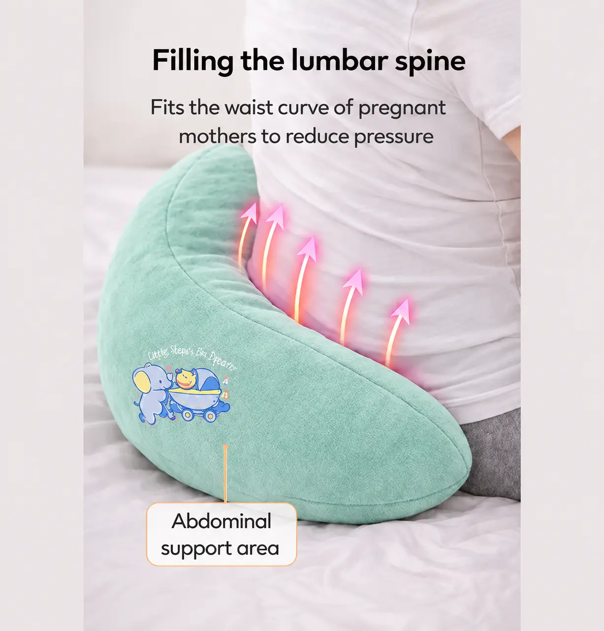 3 PIECE MATERNITY PILLOW SET FOR PREGNANCY SUPPORT-GREEN 🛏️☘️🤰 - Image 3