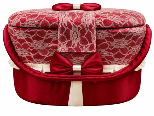 PREMIUM SATIN MOTHER BASKET-MAROON 🎀🌼✨