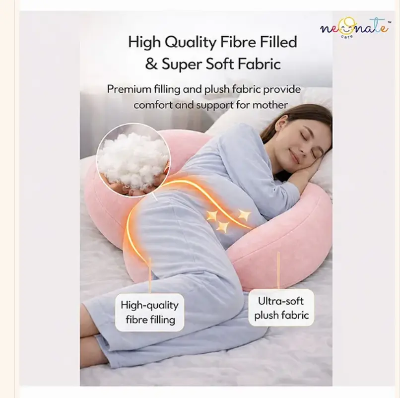 3 PIECE MATERNITY PILLOW SET FOR PREGNANCY SUPPORT-PINK ๐๏ธ๐ธ๐คฐ - Image 4