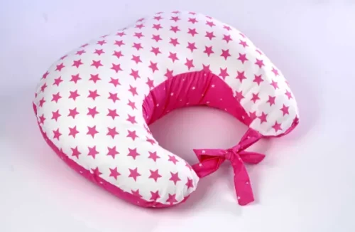 PURE COTTON FEEDING PILLOW-PINK STAR