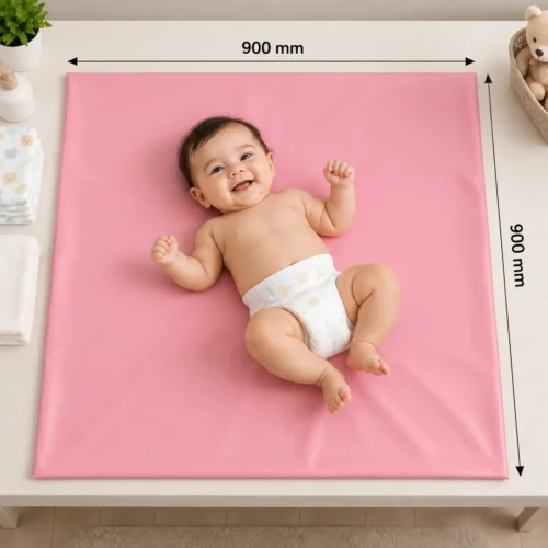 Soft Waterproof Changing & Bath Mat for Newborns (900mm X 900mm)