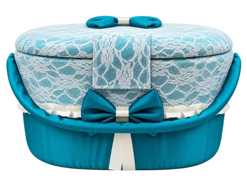 PREMIUM SATIN MOTHER BASKET-TEAL BLUE 🫧🌼✨