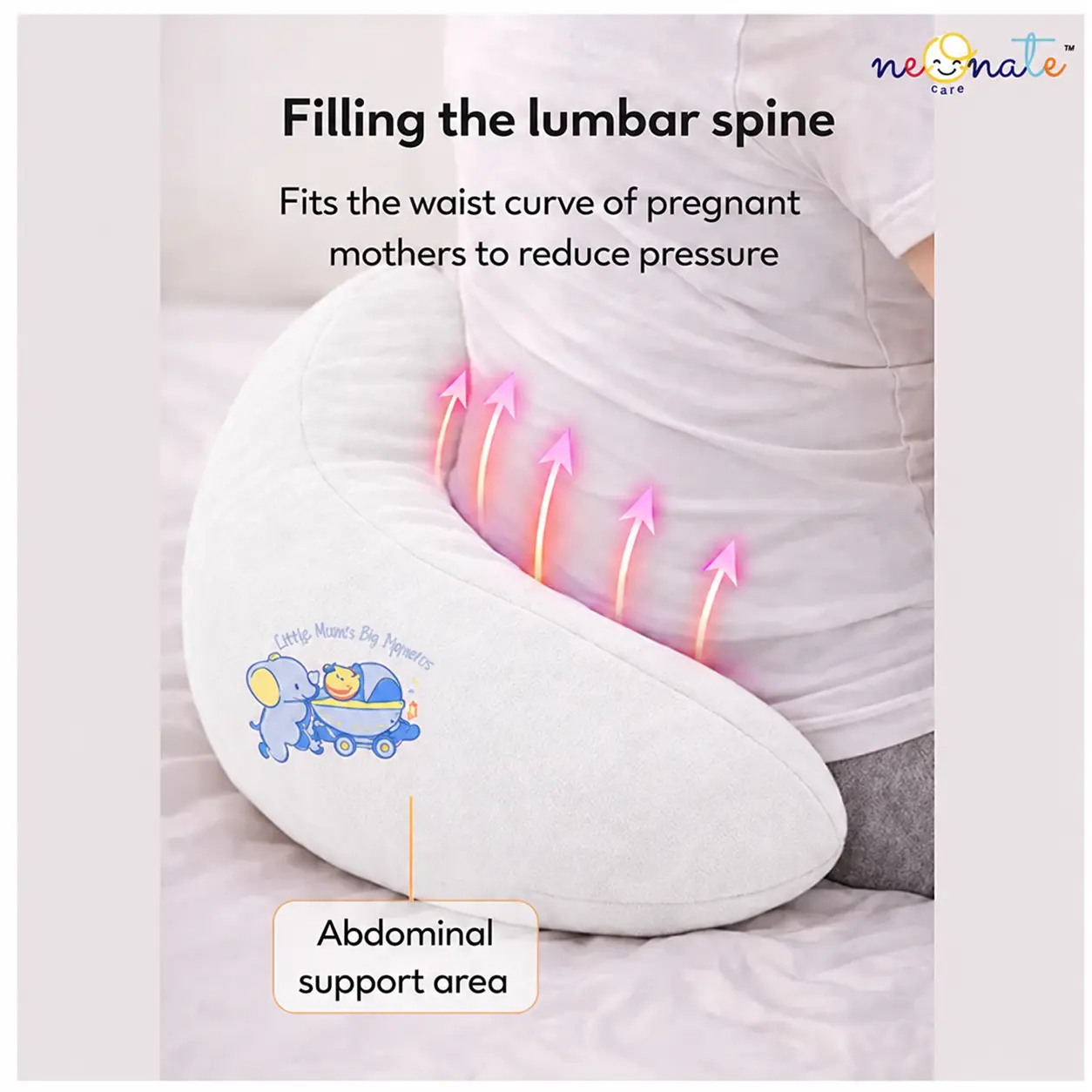 3 PIECE MATERNITY PILLOW SET FOR PREGNANCY SUPPORT-WHITE 🛏️☁️🤰 - Image 3