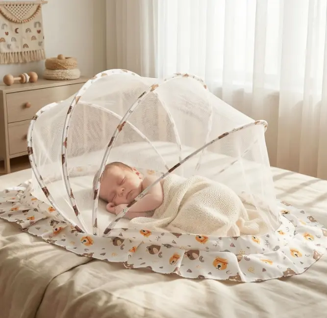 BABY MOSQUITO NET – LIGHTWEIGHT & PORTABLE FOLDABLE BABY NET👶🦟✨ - Image 4