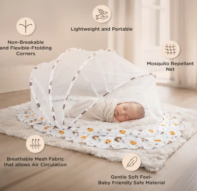 BABY MOSQUITO NET – LIGHTWEIGHT & PORTABLE FOLDABLE BABY NET👶🦟✨ - Image 5
