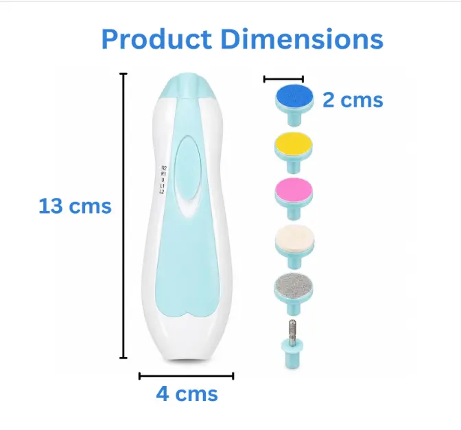 BABY NAIL TRIMMER WITH LED LIGHT & 6 GENTLE FILING HEADS πΌβ¨πΈ - Image 4