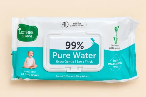 MOTHER SPARSH 99% PURE WATER EXTRA GENTLE EXTRA THICK BABY WIPES – 72 WIPES 🍼💧🌿