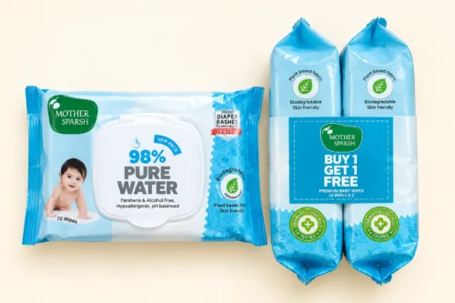 MOTHER SPARSH 98% PURE WATER BABY WIPES – BUY 1 GET 1 FREE