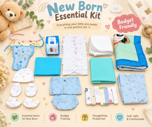 Newborn Essentials Kit – 23 Pieces | Affordable Baby Starter Combo👶👕🎁