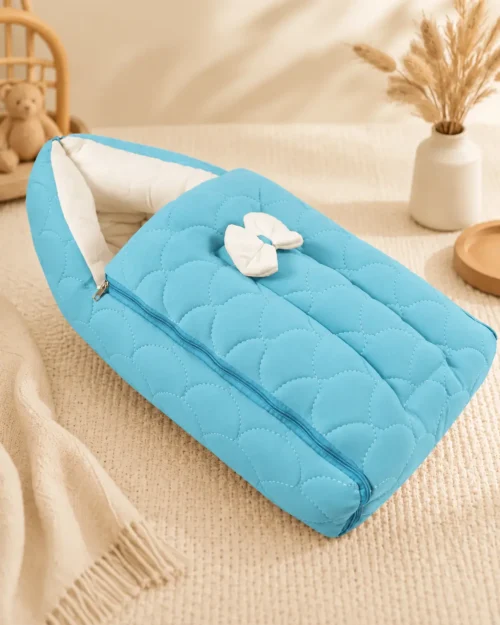 COZY QUILTED BABY CARRY BED-SKY BLUE🧸🩵