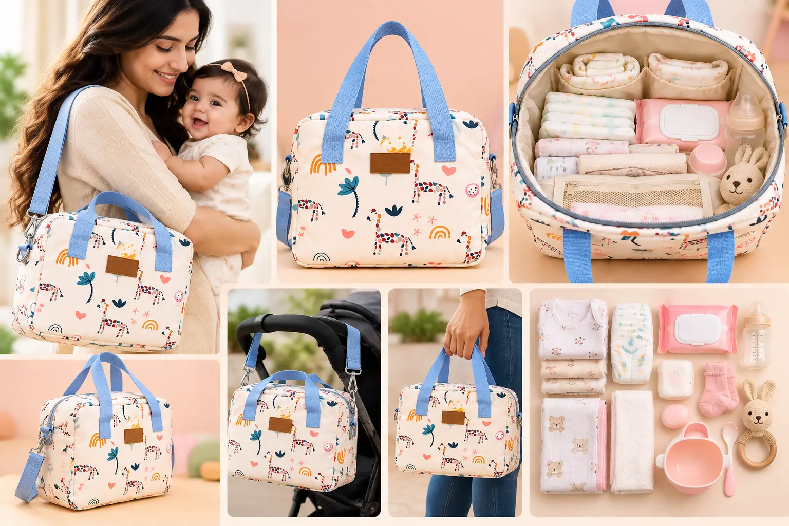 COMPACT BABY CARE MOTHER & DIAPER BAG ππΆβ¨